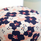 SOFIE & PAUL- Bodensitzkissen Yogakissen "Abstract Flower" rose/dark blue