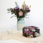 SOFIE & PAUL- Bodensitzkissen Yogakissen "Boho Magnolia" petrol/pink/brown
