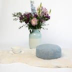 SOFIE & PAUL- Bodensitzkissen Yogakissen "Blaue Stunde" Zweigmotiv blau/beige Einzelstück!