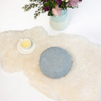 SOFIE & PAUL- Bodensitzkissen Yogakissen "Blaue Stunde" Zweigmotiv blau/beige Einzelstück!