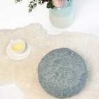 SOFIE & PAUL- Bodensitzkissen Yogakissen "Blue hour" Blumenprint blau