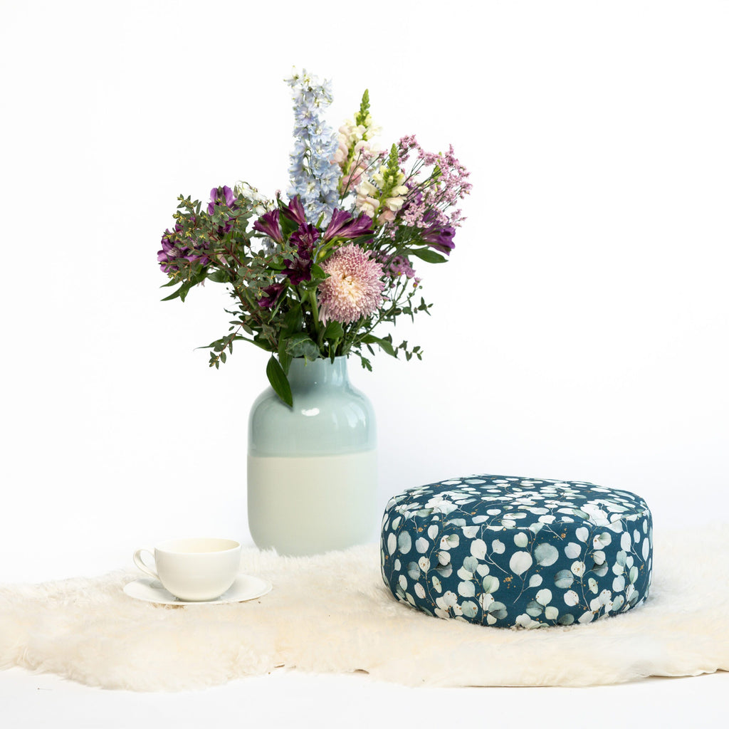 SOFIE & PAUL- Bodensitzkissen Yogakissen "Eucalyptus" petrol