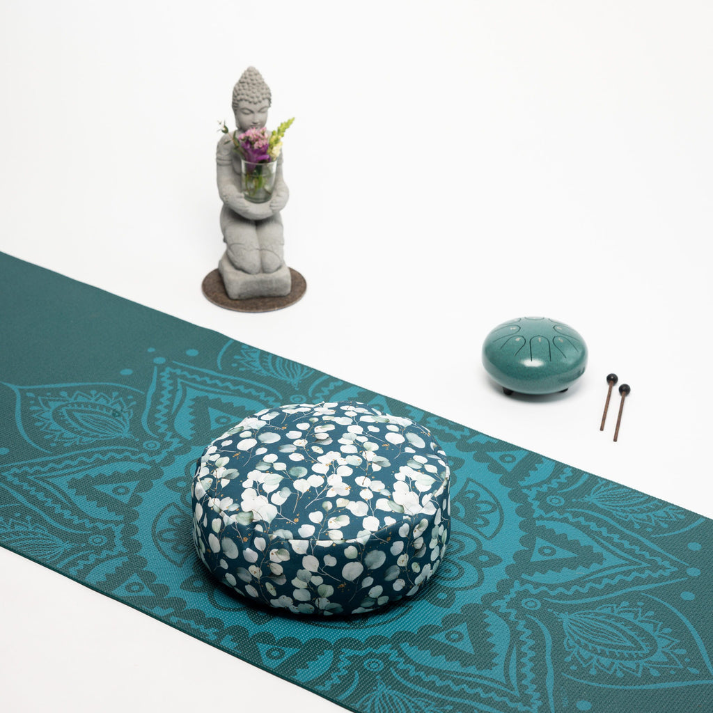 SOFIE & PAUL- Bodensitzkissen Yogakissen "Eucalyptus" petrol