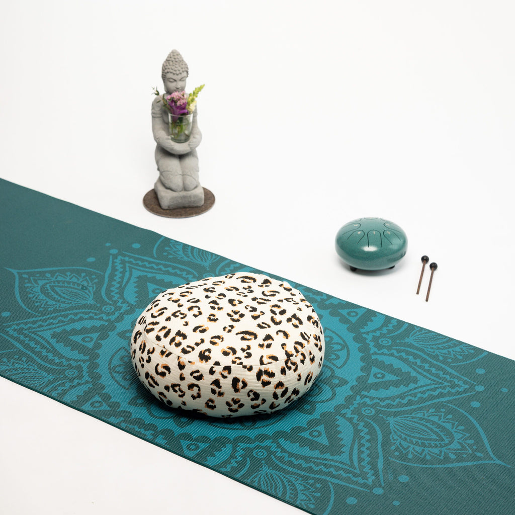 SOFIE & PAUL- Bodensitzkissen Yogakissen "Leo Love Musseline" creme/light brown/black