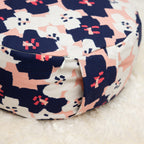 SOFIE & PAUL- Bodensitzkissen Yogakissen "Abstract Flower" rose/dark blue