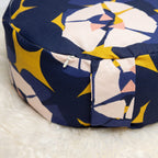 SOFIE & PAUL- Bodensitzkissen Yogakissen "Abstract Rose" rose/dark blue/yellow