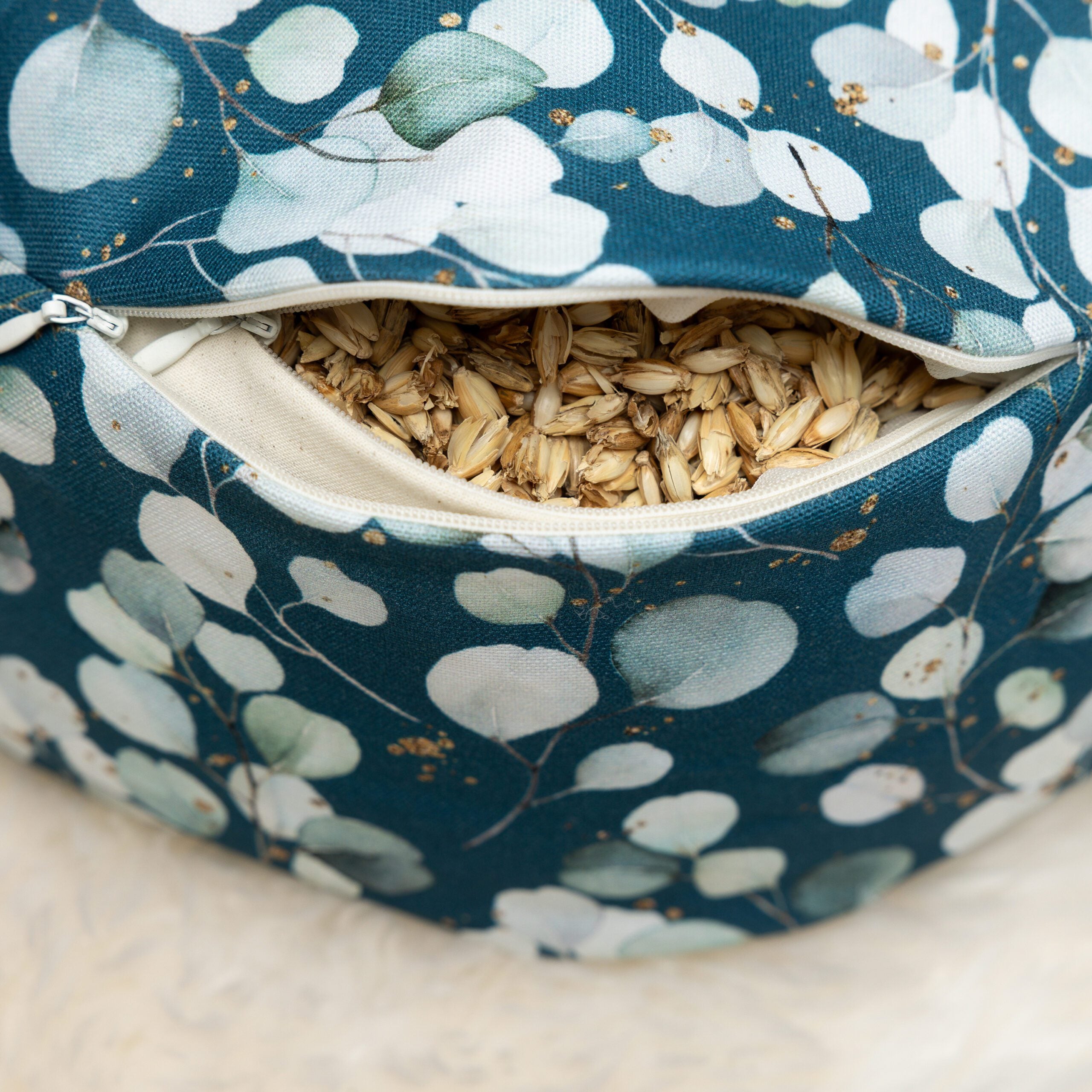 SOFIE & PAUL- Bodensitzkissen Yogakissen "Eucalyptus" petrol