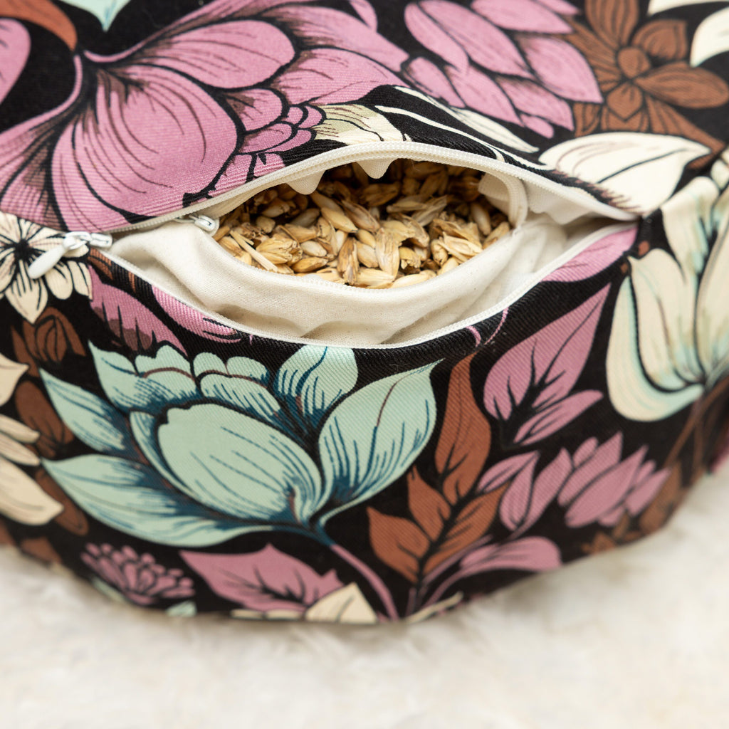 SOFIE & PAUL- Bodensitzkissen Yogakissen "Boho Magnolia" petrol/pink/brown