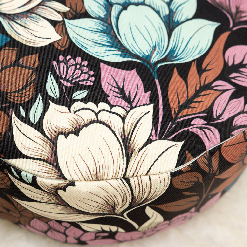 SOFIE & PAUL- Bodensitzkissen Yogakissen "Boho Magnolia" petrol/pink/brown