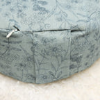 SOFIE & PAUL- Bodensitzkissen Yogakissen "Blue hour" Blumenprint blau