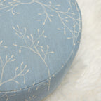SOFIE & PAUL- Bodensitzkissen Yogakissen "Blaue Stunde" Zweigmotiv blau/beige Einzelstück!