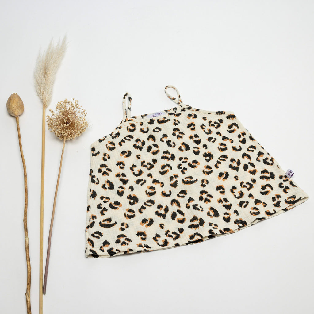 SOFIE & PAUL Leopardenprint Trend Musseline Top creme
