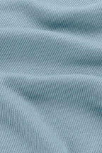 Gerippter Babybody aus 100% Biobaumwolle GOTS zertifiziert und größenverstellbar Farbe breeze noch in Gr. 62/68 vorrätig