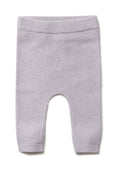 PURI ORGANIC Baby Pant Krausstrick aus 80% Baumwolle und 20% Seide Farbe lavendel noch in Gr. 74/80