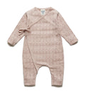 PURI ORGANIC Baby Spielanzug Overall Ajour aus 80% Baumwolle und 20% Seide cameo rose