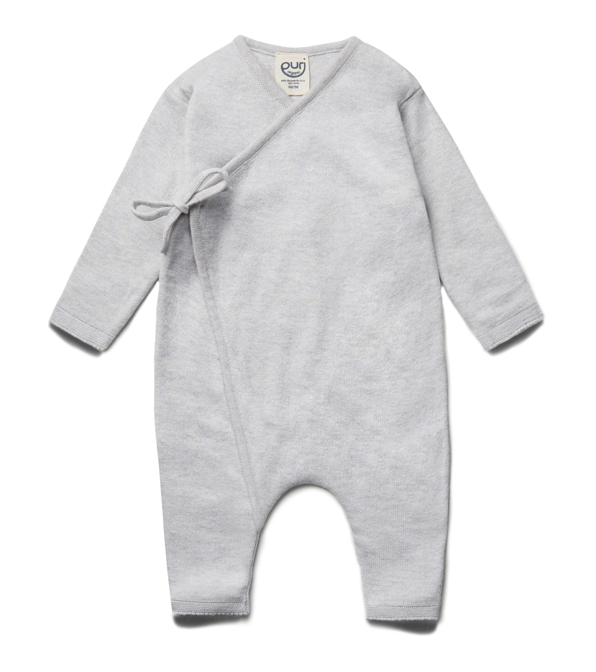 PURI ORGANIC Overall  aus 80% Baumwolle und 20% Seide Farbe silbergrau