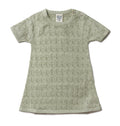 PURI ORGANIC Baby Strickkleid Ajour aus 80% Baumwolle und 20% Seide pistazie