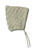 Puri Organics Retro Mütze Strukturstrick aus Baumwolle/Seide Farbe pistazie