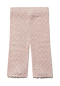 PURI ORGANIC Pant weit Ajourstrick aus 80% Baumwolle und 20% Seide Farbe cameo rose REDUZIERT