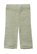 PURI ORGANIC Weite Pants Ajourstrick aus 80% Baumwolle und 20% Seide Farbe pistazie REDUZIERT