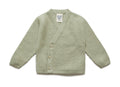 PURI ORGANIC Baby Kimono Krausstrick aus 80% Baumwolle und 20% Seide Farbe pistazie