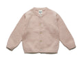 PURI ORGANIC Baby Cardigan Popcorn Struktur aus 80% Baumwolle und 20% Seide cameo rose