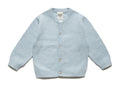 PURI ORGANIC Baby Cardigan Popcorn Struktur aus 80% Baumwolle und 20% Seide hellblau