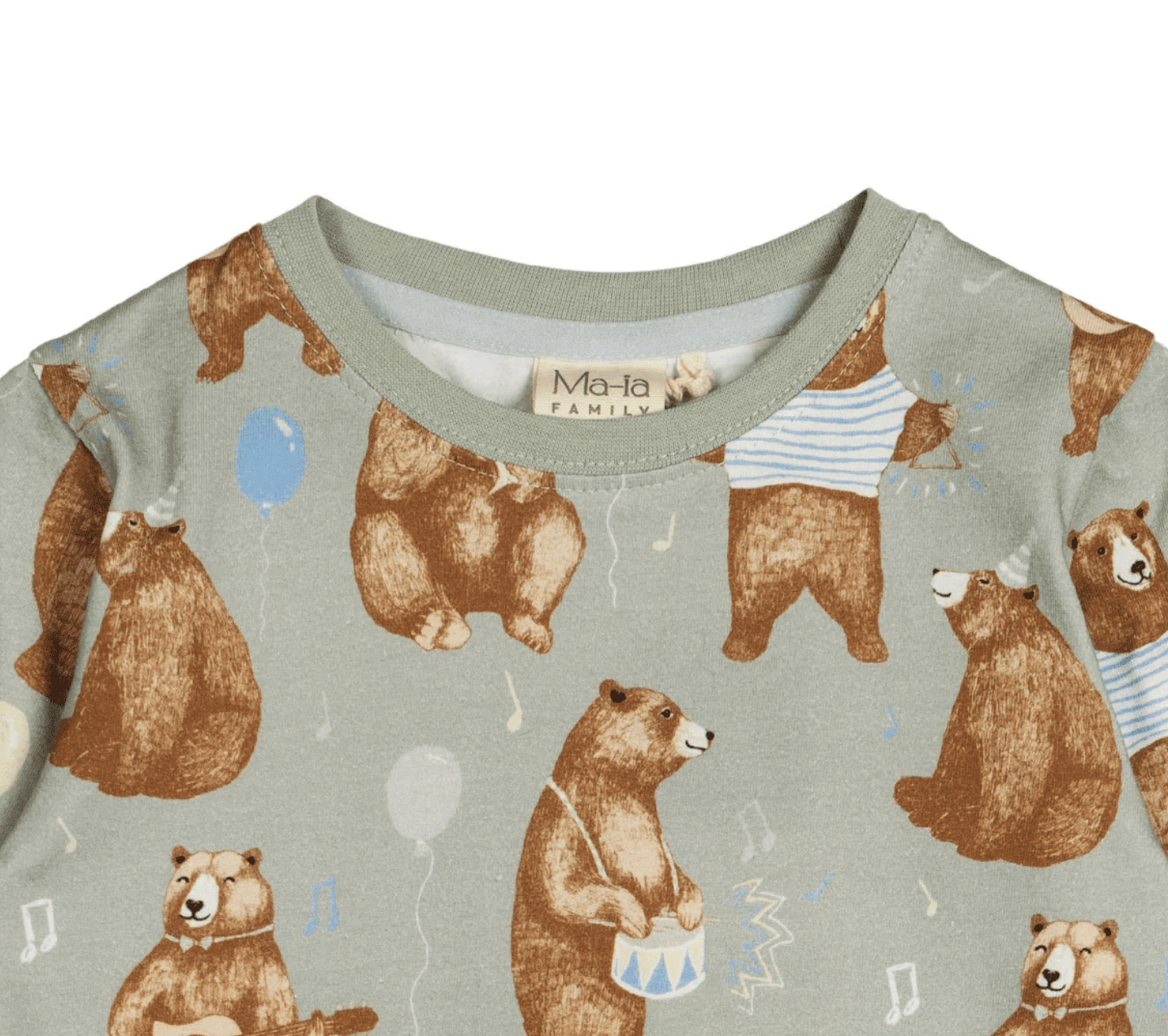 T-Shirt Bears in salbei/braun von Ma-ia Family -50% reduziert