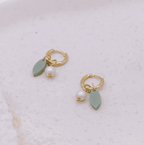 Ohrringe Weihnachten Mistelzweig Creolen Acryl - leichte Ohrstecker Mistel reduziert!