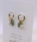 Ohrringe Weihnachten Mistelzweig Creolen Acryl - leichte Ohrstecker Mistel reduziert!