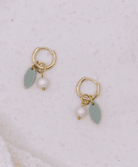 Ohrringe Weihnachten Mistelzweig Creolen Acryl - leichte Ohrstecker Mistel reduziert!