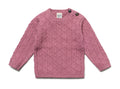 PURI ORGANIC Pullover im Strukturstrick Farbe granatapfel noch in Gr. 74/80 vorrätig