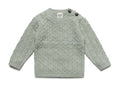 PURI ORGANIC Pullover im Strukturstrick Farbe thymian noch in Gr. 98/104 verfügbar