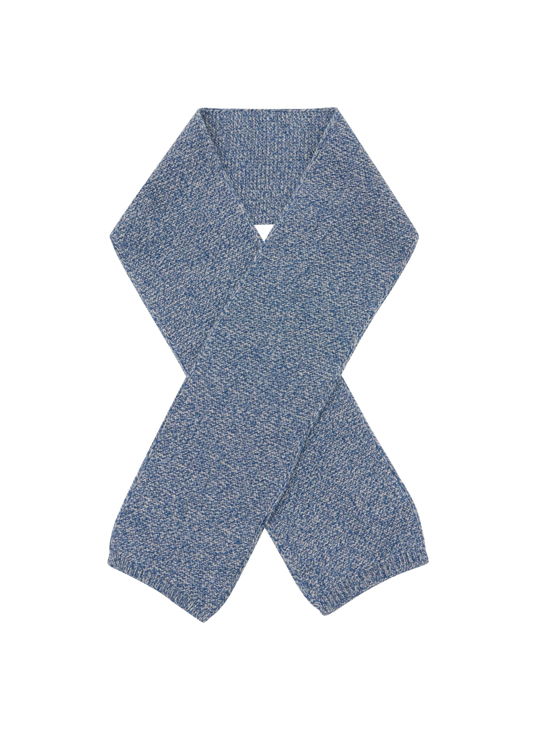 Schöner Strickschal Baumwolle/Schurwolle oceanmelange