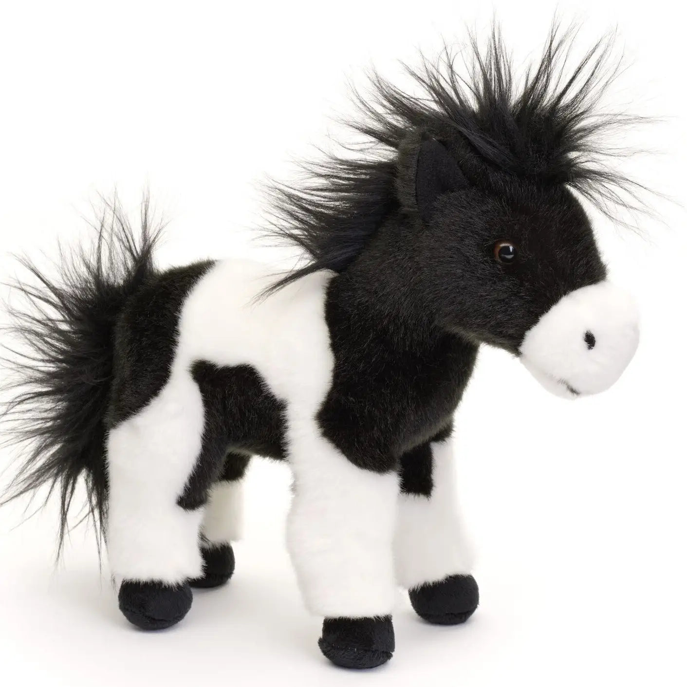 Uni Toys Pferd schwarz-weiß, stehend - Kuschel-/Plüschtier