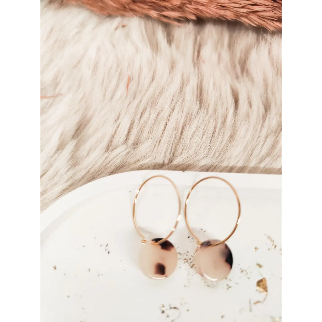 afHandmade Handgefertigte Creolen Ohrringe Leolook braun/schwarz