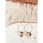 afHandmade Handgefertigte Creolen Ohrringe Leolook braun/schwarz