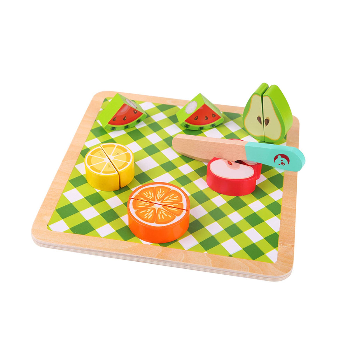 Classic World Puzzle Obst scheiden: 24x24x2,5 cm / Ab 18 Monaten