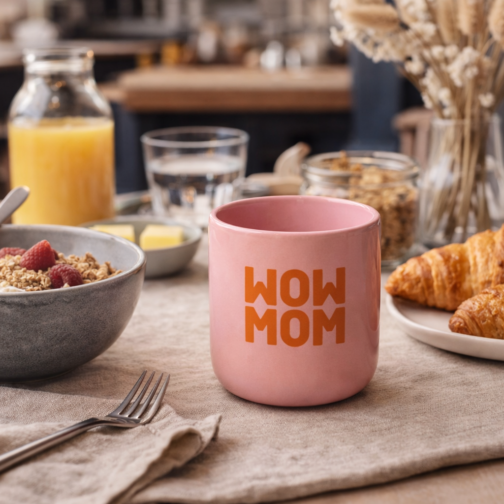 Becher - WOWMOM Farbe rosa orange