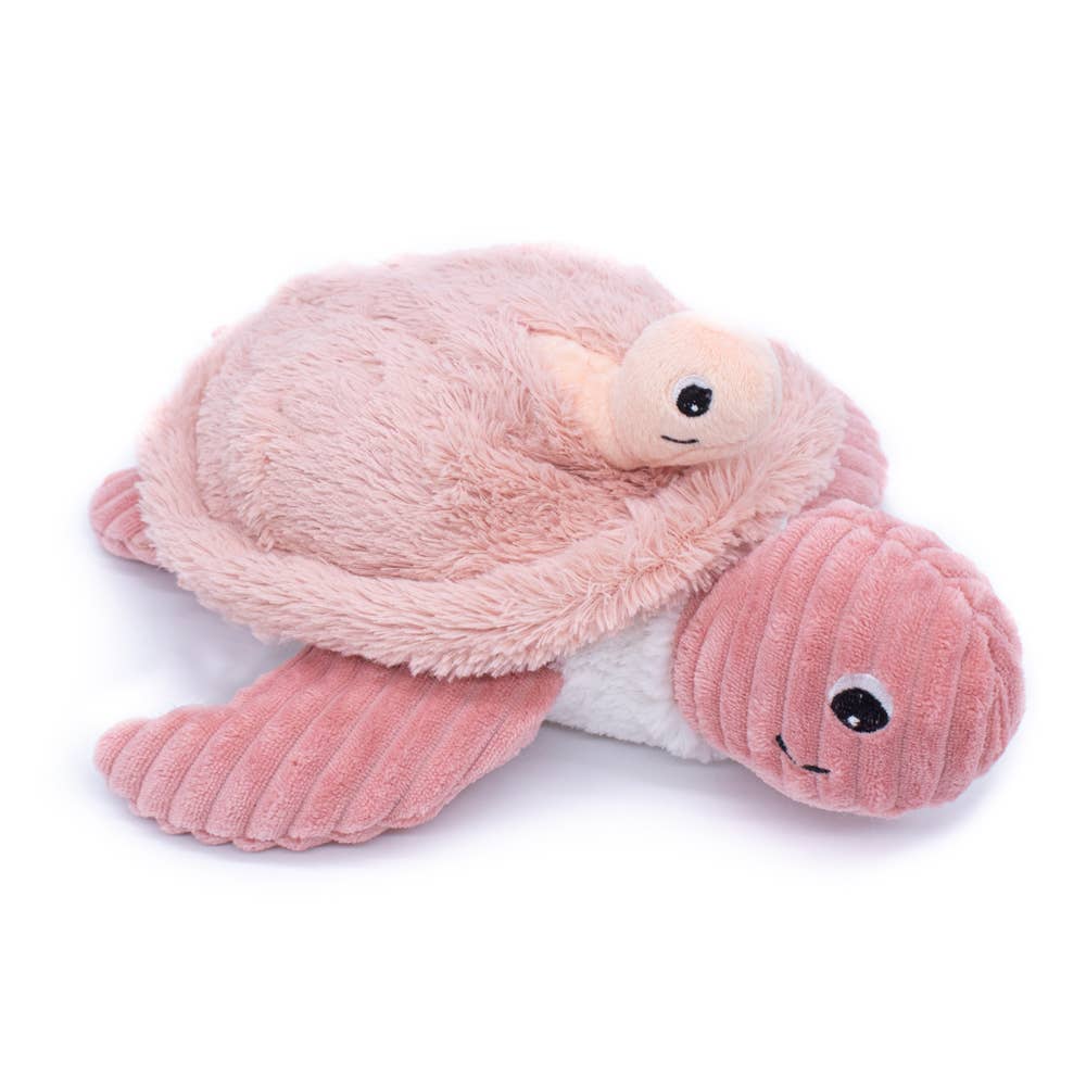LES PTIPOTOS - 30CM MUM&BABY TURTLE PLÜSCH ROSA