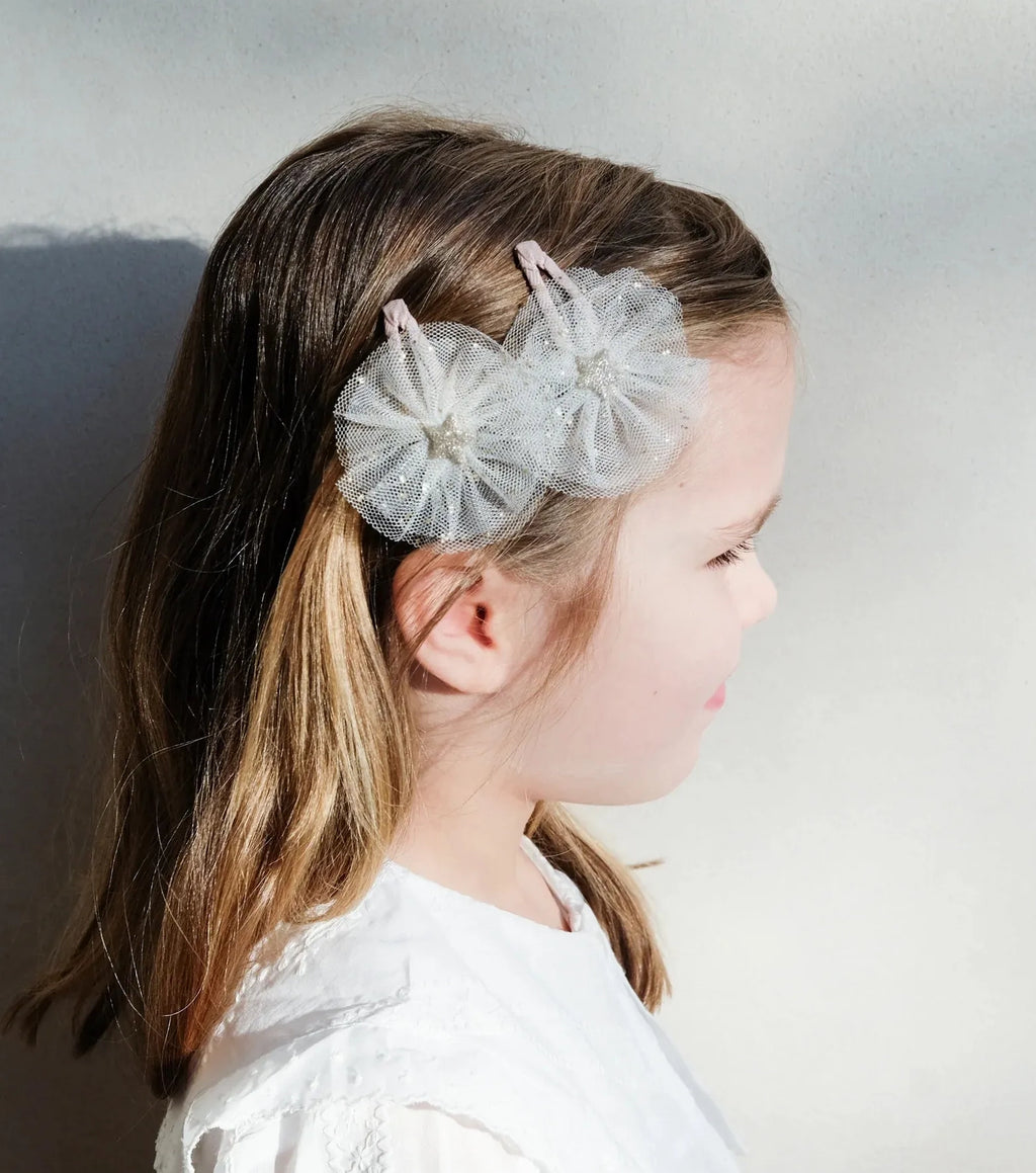 Mimi und Lula Ballerina star clip - Haarspängchen mit Tüll ivory