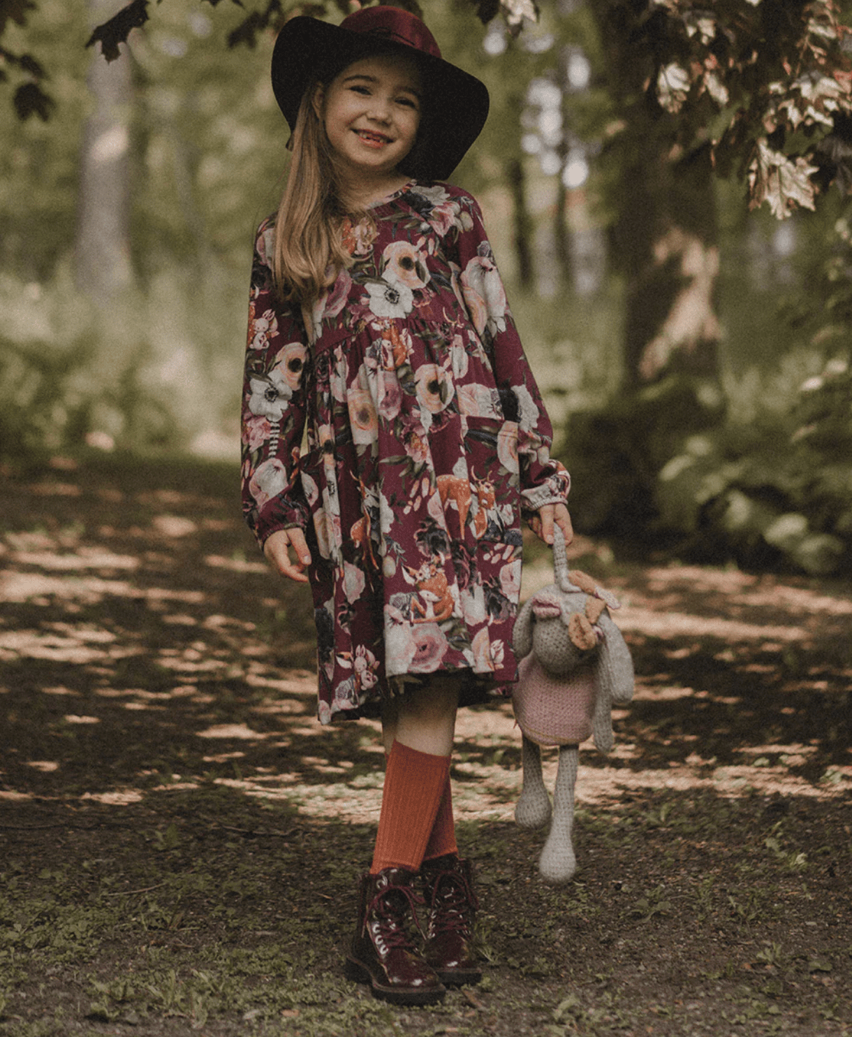 Ma-ia Kleid mit Bambi Print und Taschen lila