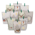 Papierdrachen Adventskalender bedruckt Hygge Style DIY