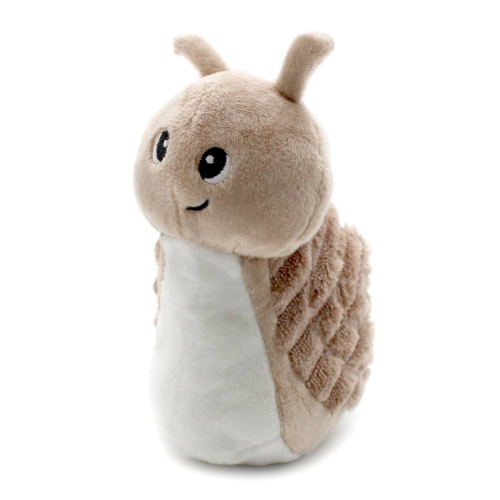 LES PTIPOTOS - 25 cm großes Plüsch-Schneckenpaar Mama & Baby, braun
