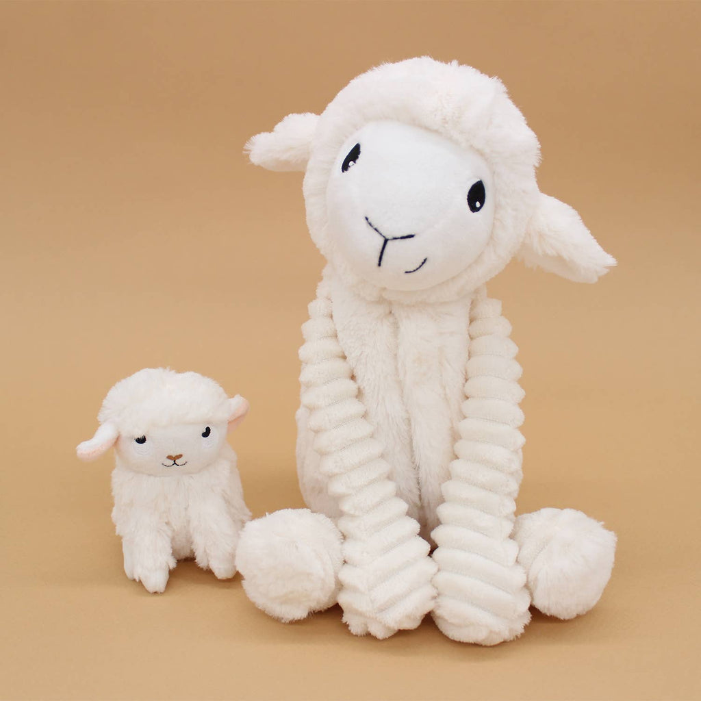 LES PTIPOTOS - Kuscheltier Schaf mit Baby, weiß