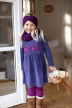 ENFANT TERRIBLE - Kleid Velvet rib Pferdeapplikation in dark cobalt