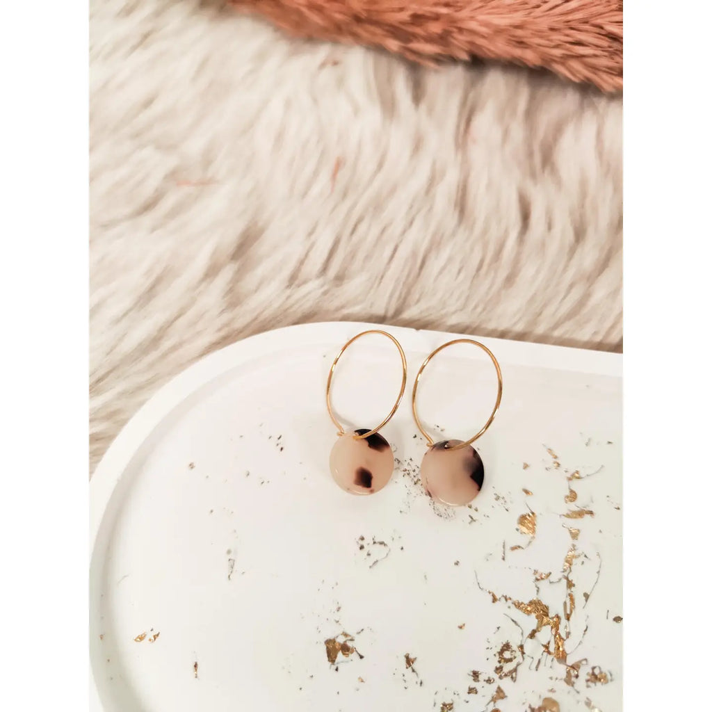 afHandmade Handgefertigte Creolen Ohrringe Leolook braun/schwarz