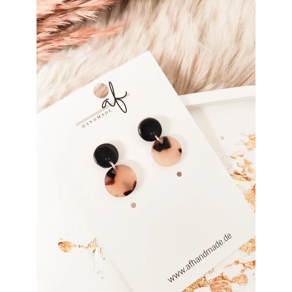 afHandmade Ohrringe Leo mit silberfarbigem Stecker