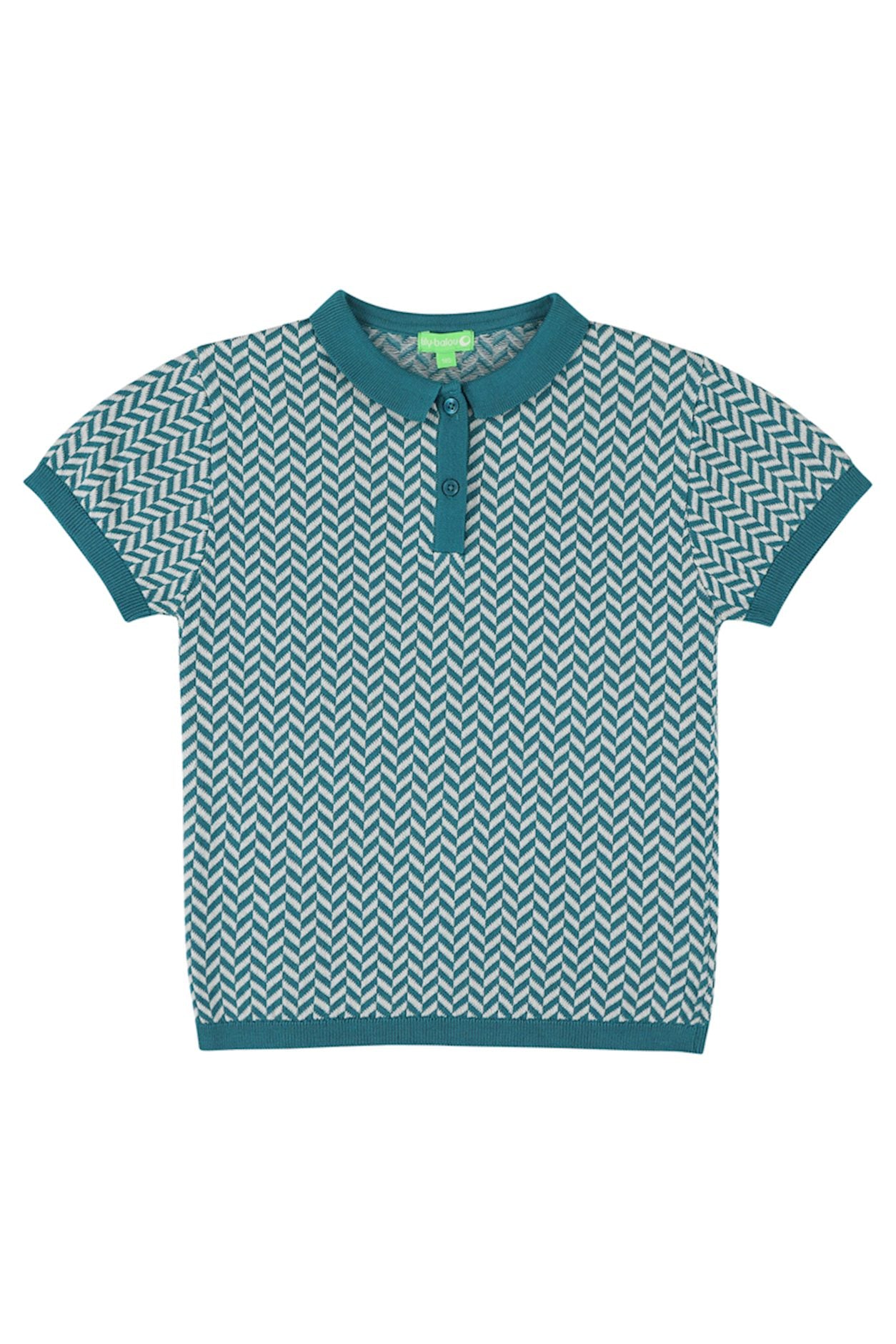 Lily Balou - Polo Gilles Ocean Fishbone Fischgratstrick noch Gr. 122 -60% reduziert!