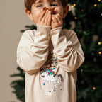 Schlafanzug Pyjama 2teilig mit Pippi Langstrumpf Weihnachtsmotiv